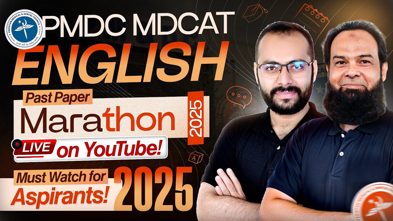 MDCAT Marathon 2025 | English | Complete Course Revision | PYQs