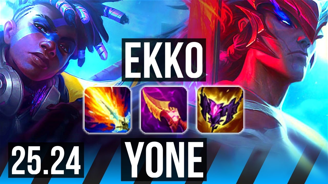 EKKO vs YONE (MID) | 16/1/10, 7k comeback | EUW Diamond | 25.24