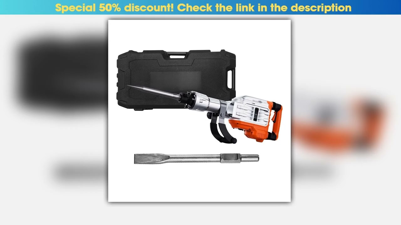 SucceBuy Demolition Jack Hammer 1500W2200W3500W Jack Hammer Concrete Breaker Heavy Duty Electric