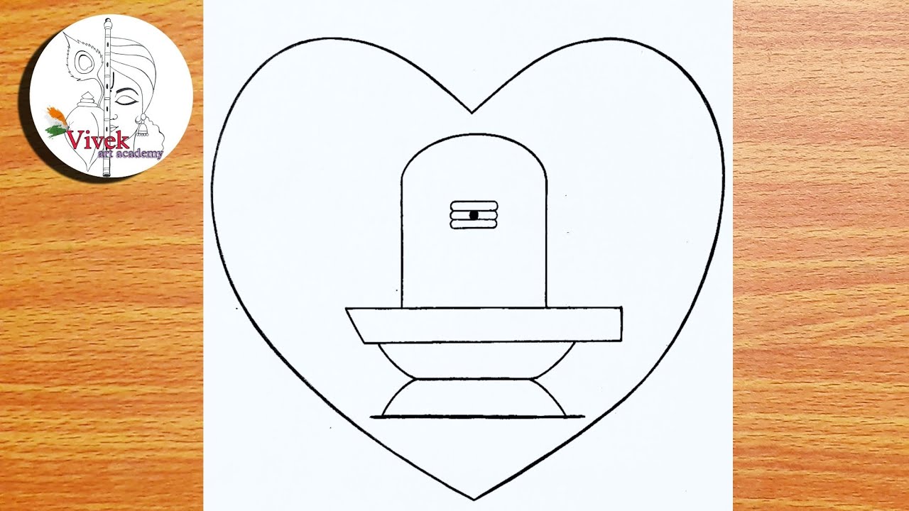 How to Draw Shivling inside Heart | Maha Shivaratri Drawing | Easy Drawing