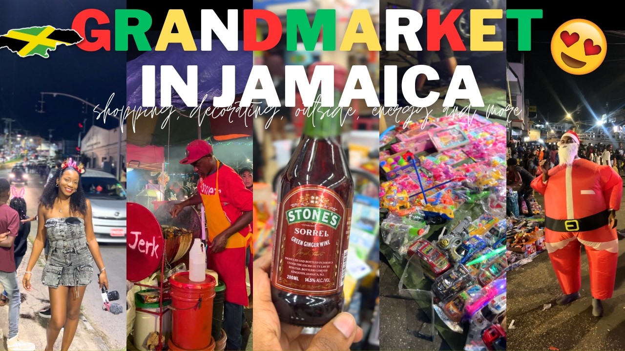 2024 Grandmarket vlog in Jamaica (shopping, street food, music, accident, fun, Mandeville and more)