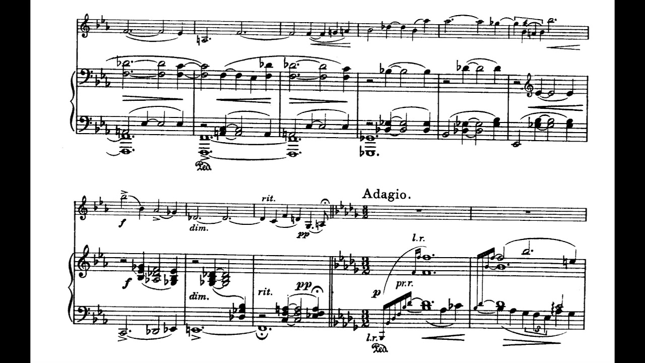 Leoš Janáček - Dumka for Violin and Piano (1880) [Score-Video]