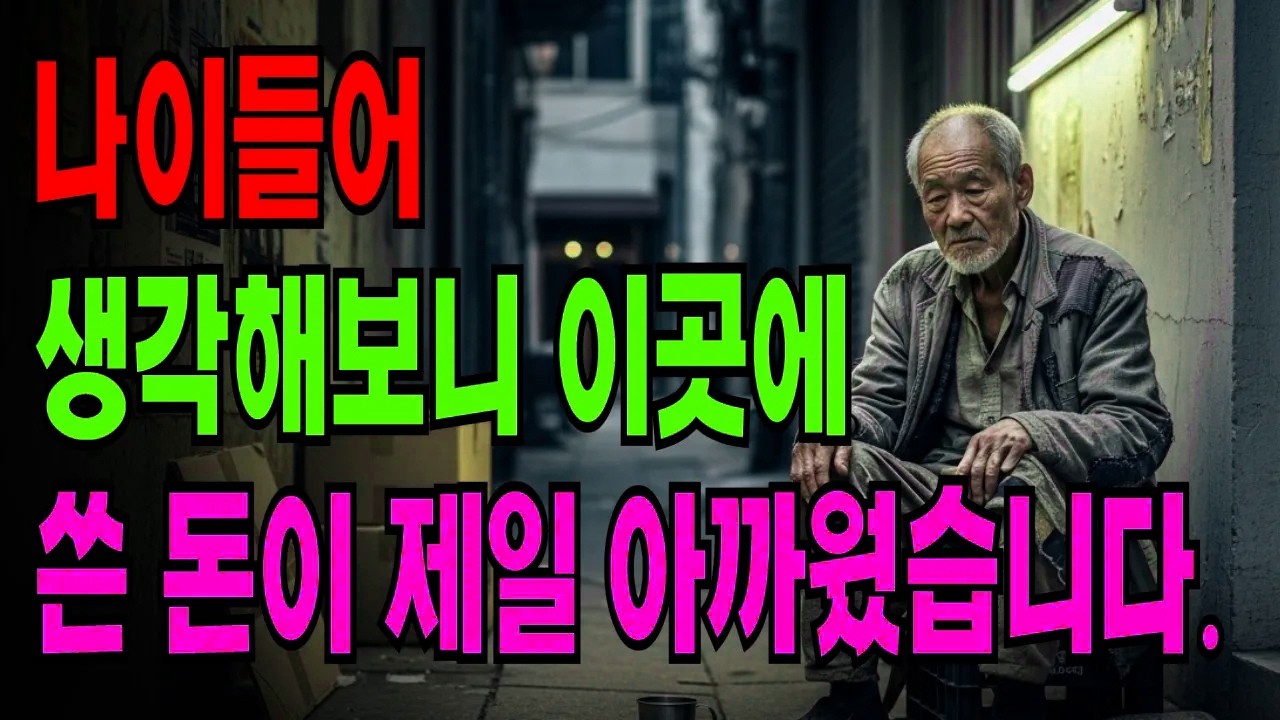 나이 들어 가장 후회하는 돈 씀씀임