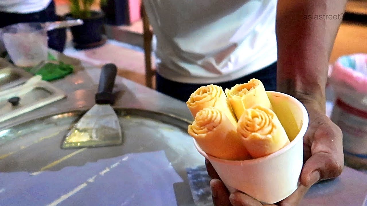 Koh Samui: Fishermans Village Rolled Ice Cream,  Bophut
