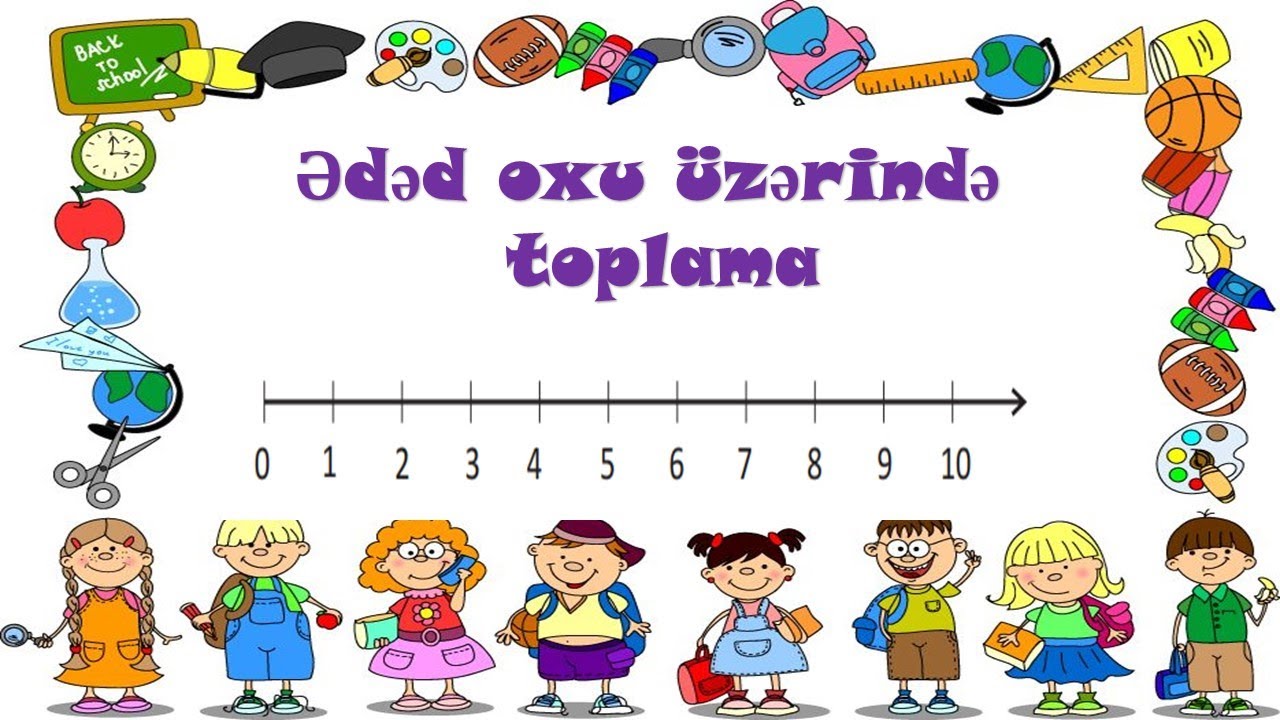 Ədəd oxu üzərində toplama 10 dairəsində toplama