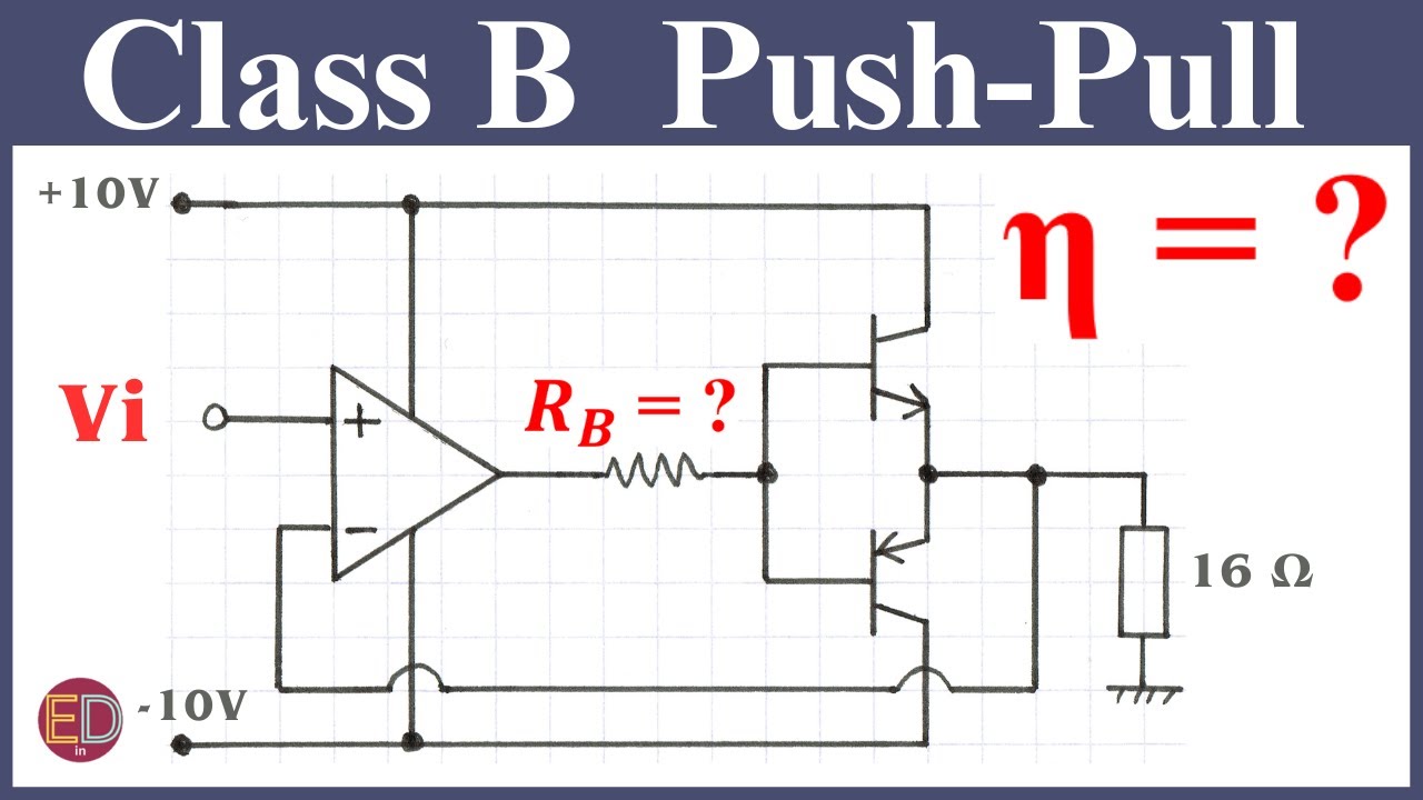 Class B Complementary Push-Pull Amplifier Efficiency