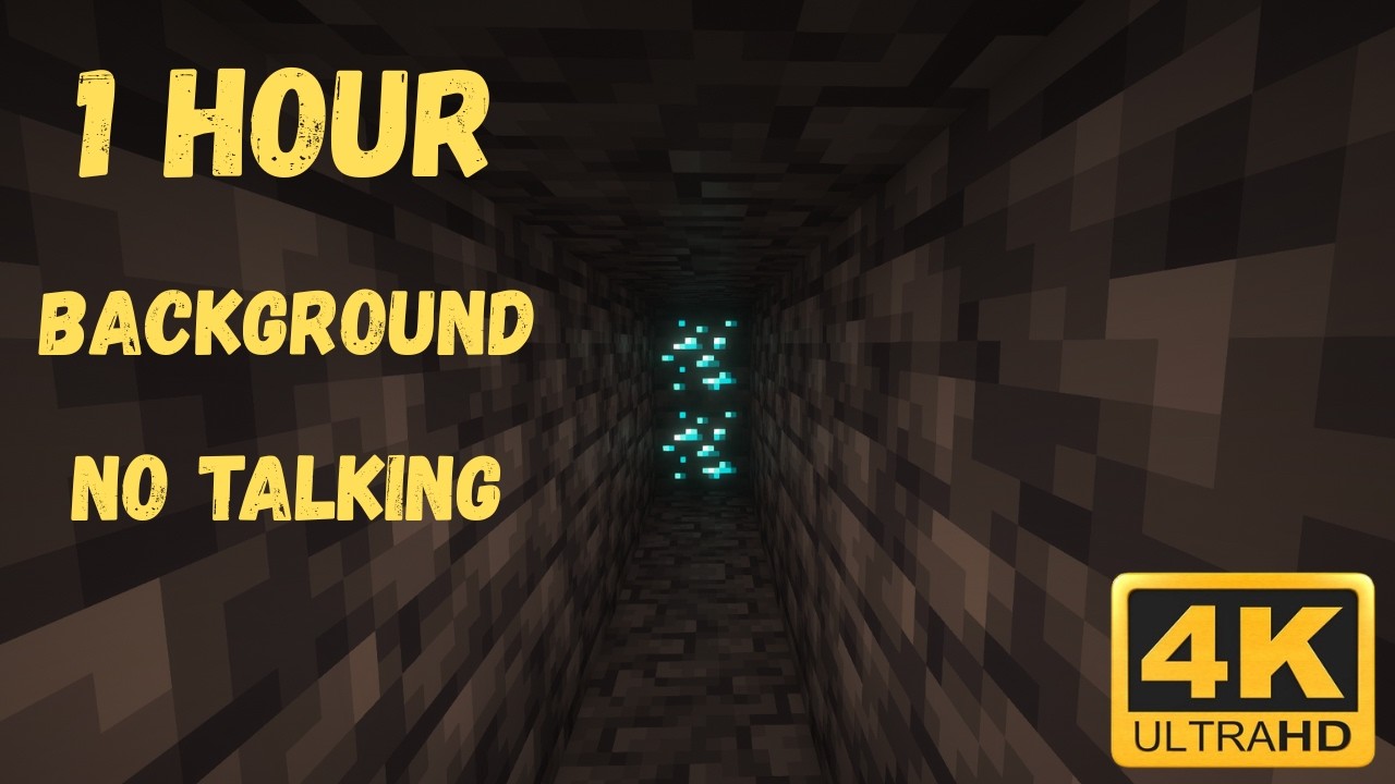 1 Hour Relaxing Minecraft Diamond Mining (No Talking, Peaceful Ambience)