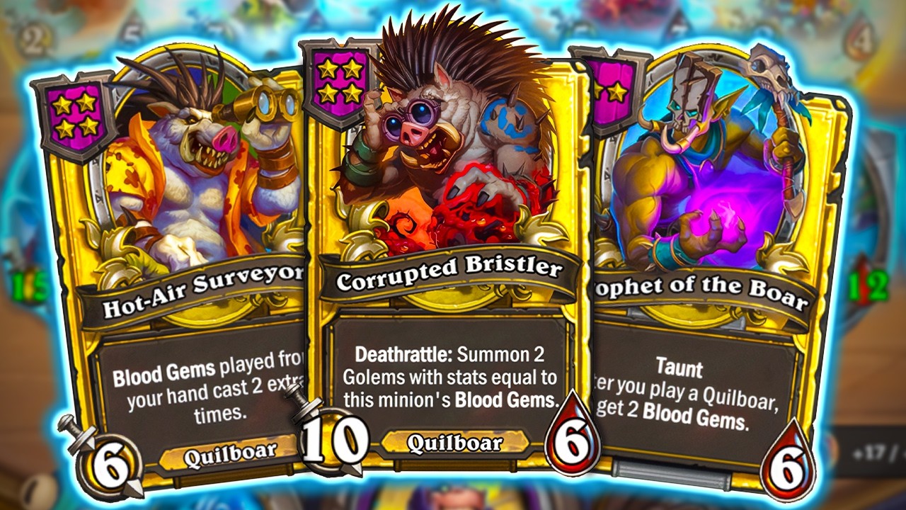 Hidden QUILBOAR Bristler Strategy You MUST Know! | Hearthstone Battlegrounds