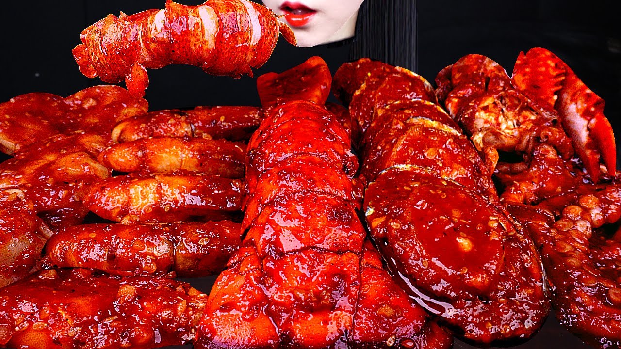 ASMR SPICY SEAFOOD, 해물찜 먹방, SPICY MUSHROOM, 버섯 먹방, CARB, 꽃게, 낙지, OCTOPUS, 랍스터, LOBSTER, 새우 먹방MUKBANG