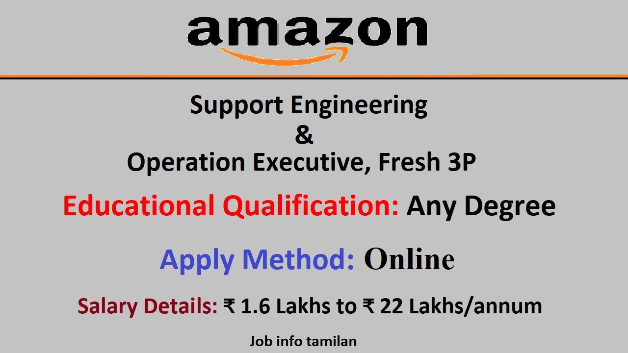 Amazon Recruitment 2021 in Tamil | Support Engineering | Operation Executive | Aravi Info