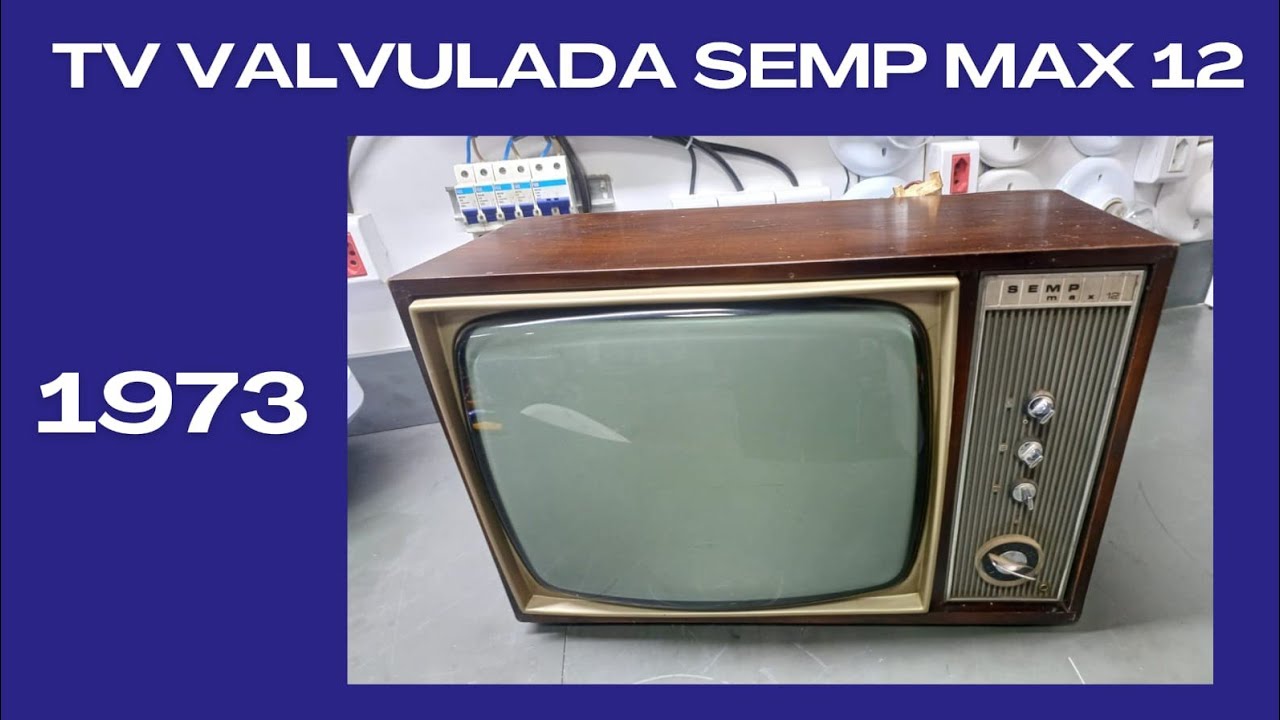 Tv antiga semp Max 12 valvulada de 1973 raríssima.