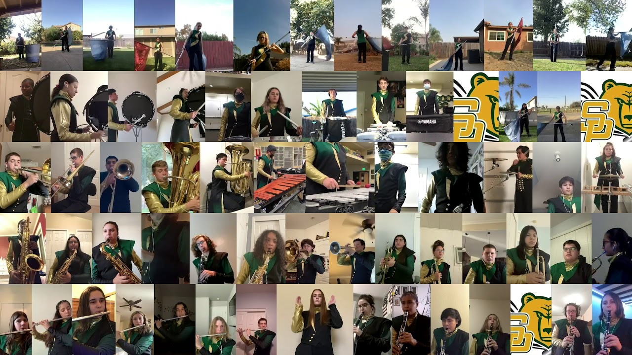 Sierra Pacific High School Virtual Marching Band and Colorguard - Performing FBI Files
