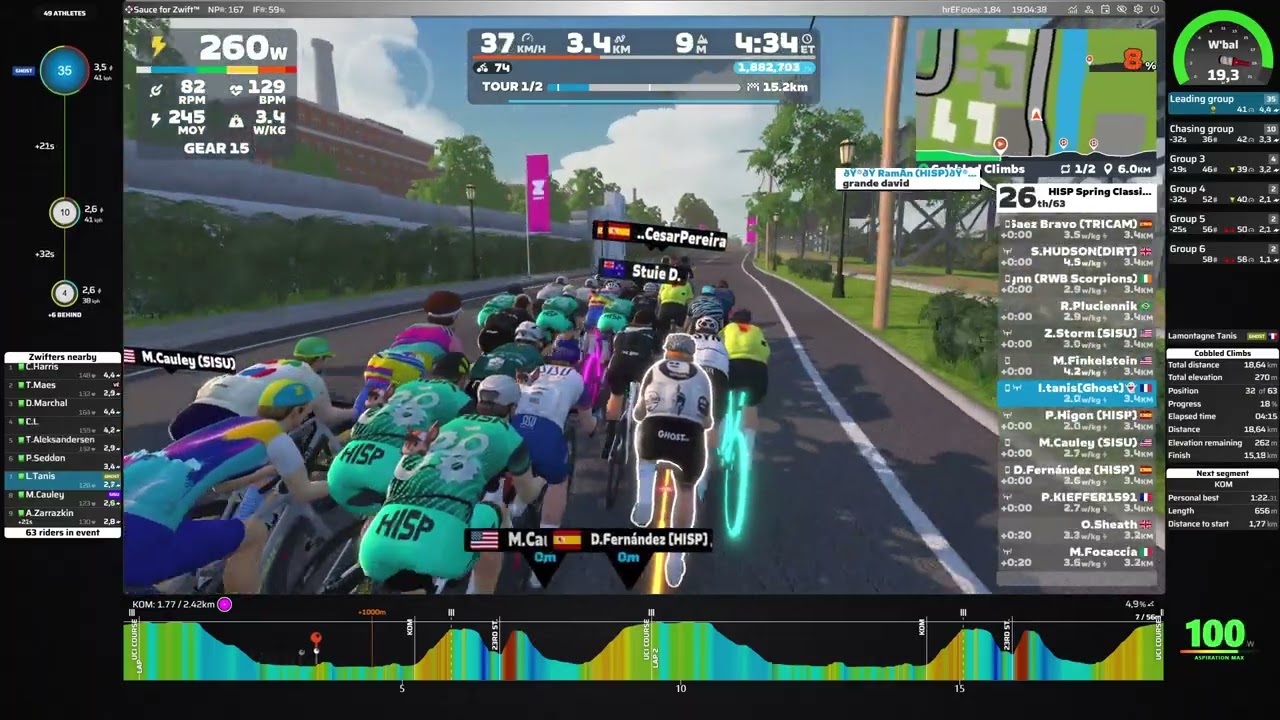 ZWIFT/HISP Spring Classics Mini Ronde Vlaanderen Week/Richmond Hilly Roads/ 19.1km/2026 03 06