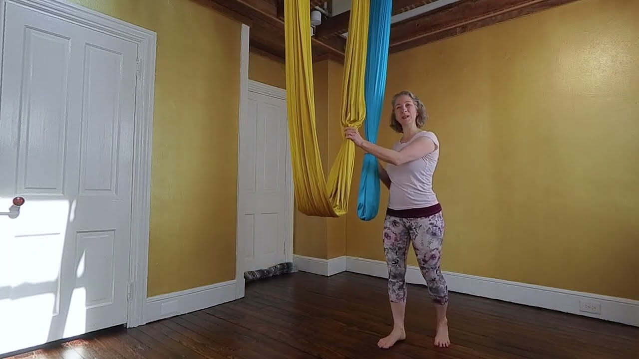 Baddha Konasana on Single Point & Double Point Hammock