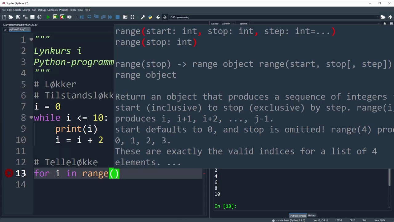 Lynkurs i Python-programmering