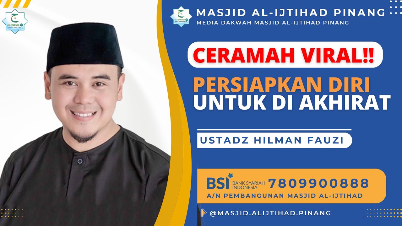 5 Ujian Yang Akan di Hadapi Manusia | Ustadz Hilman Fauzi, M.Si