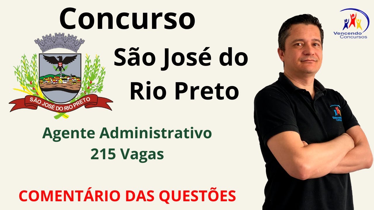 Concurso São José do Rio Preto - Agente Administtrativo - Correção da Prova - Parte de Conhecimentos