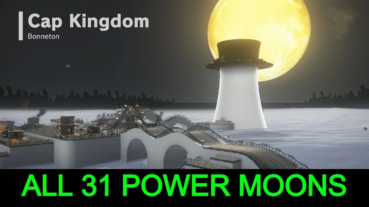 All 31 Cap Kingdom Power Moons in Super Mario Odyssey