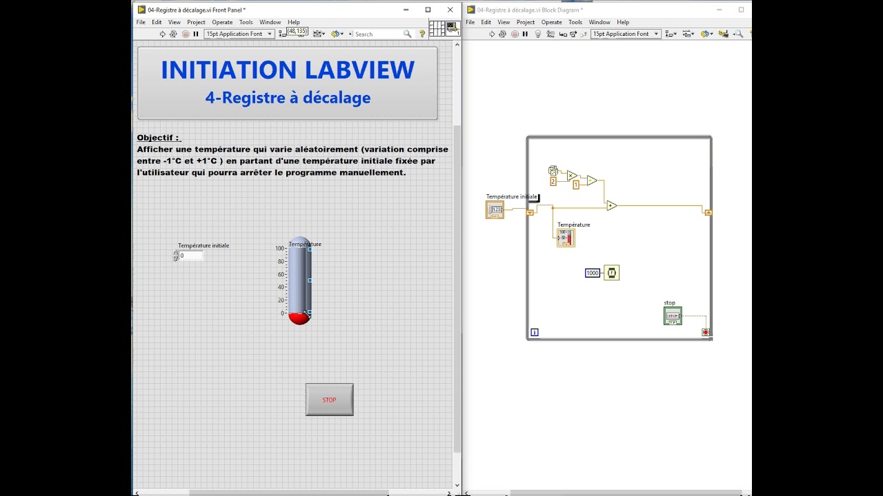 Initiation LabVIEW 4 - Registre à décalage