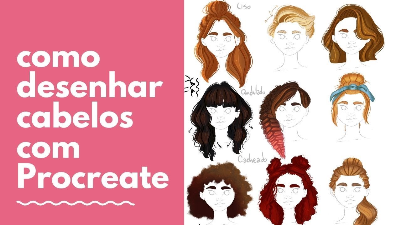 COMO DESENHAR CABELO - Procreate | Clarissa Bittes