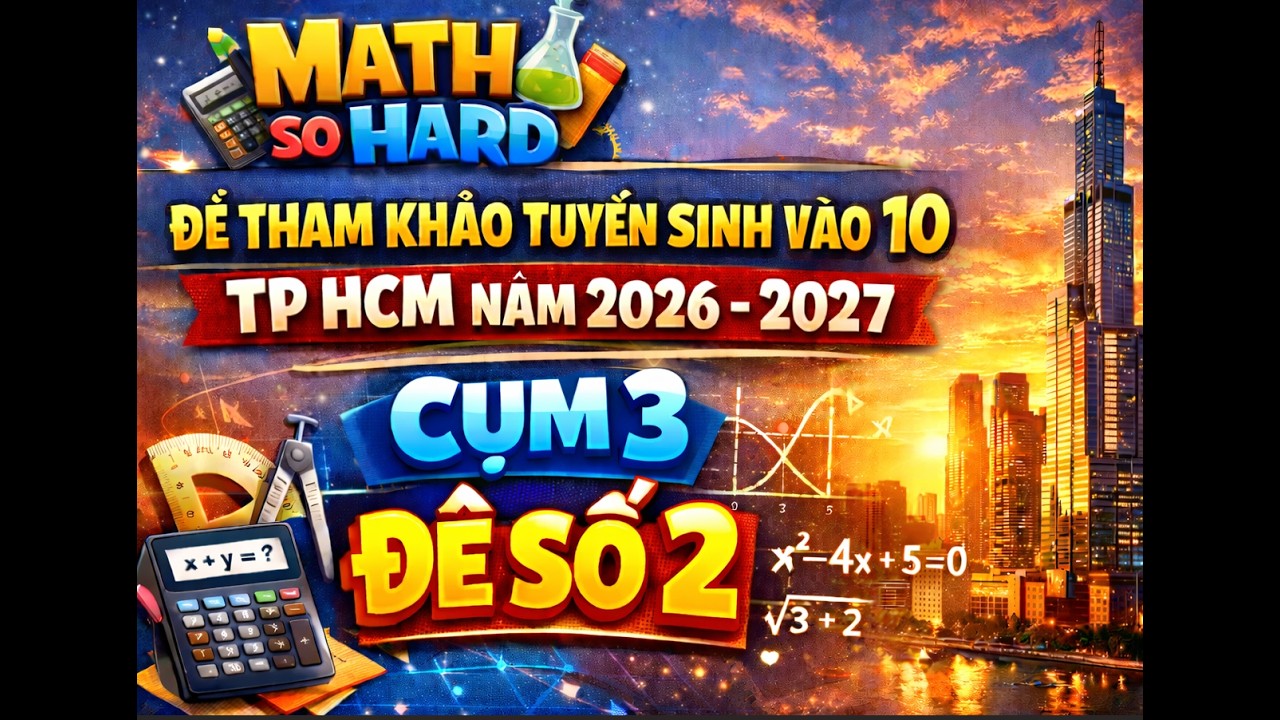 TOÁN TUYỂN SINH 10 CHƯƠNG TRÌNH MỚI NĂM 2026 2027 CHO 2K11 ĐỀ 2 CỤM 3