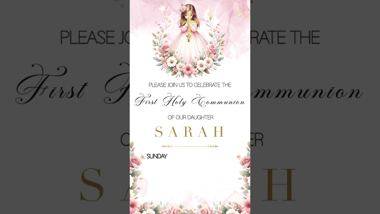 First Holy Communion Invitation