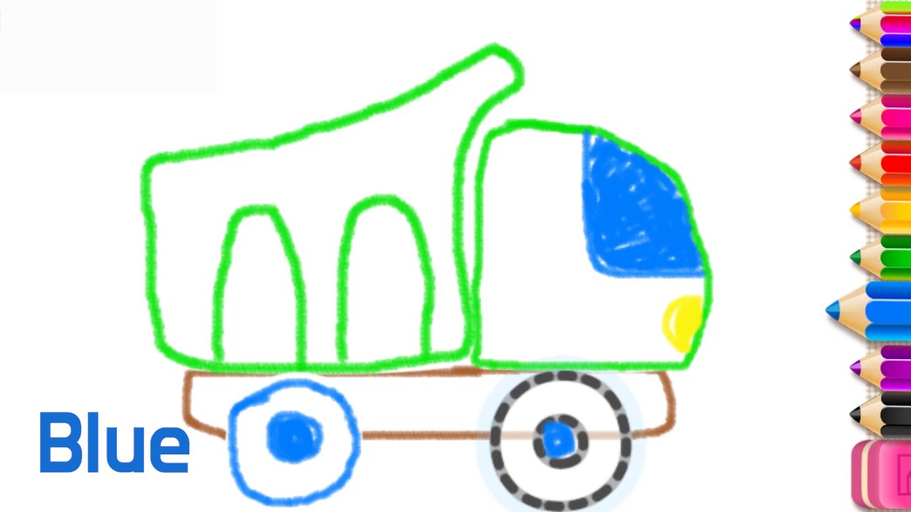 [색칠공부] How to Draw Moving truck| fun baby learn colors | Рисование грузовая машина