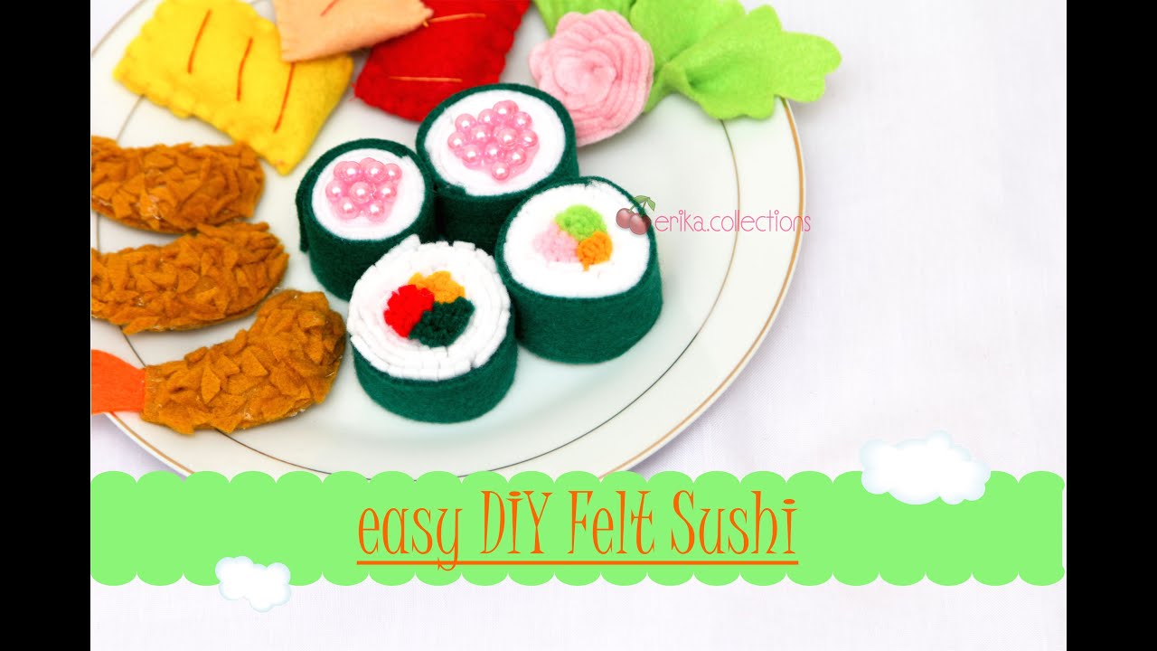 Easy DIY Felt Food Sushi No Sew