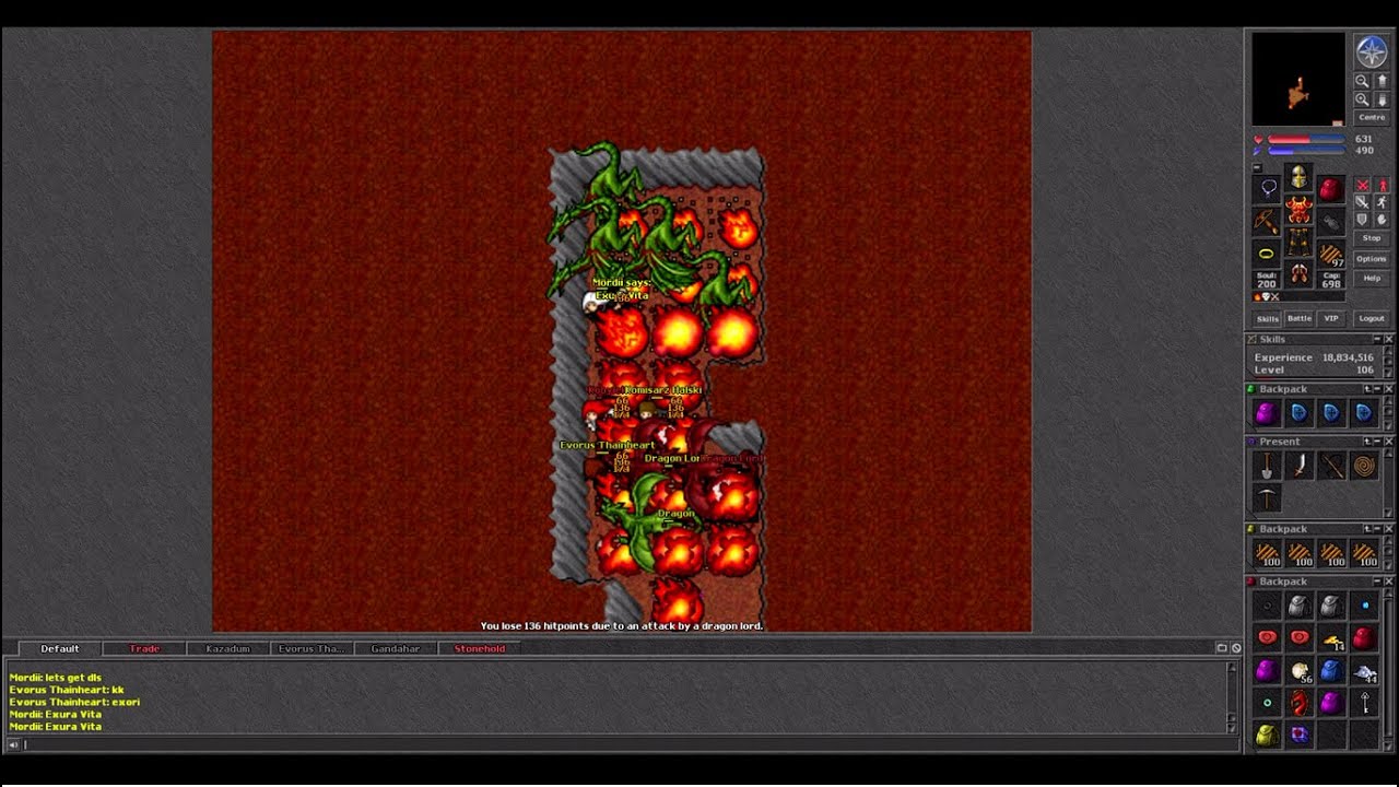Old Tibia - First Demodras on Titania (2005 7.5)