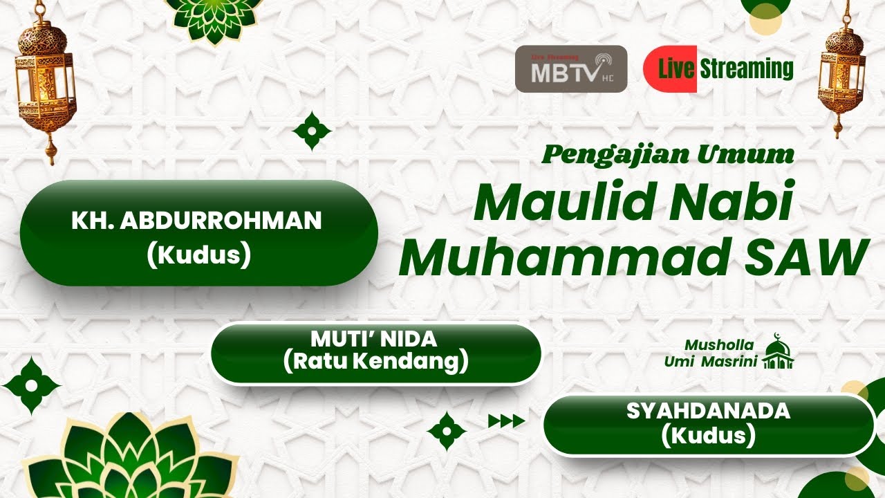 PERINGATAN MAULID NABI MUHAMMAD SAW || MUSHOLLA UMI MASRINI, GONDOHARUM JEKULO KUDUS ||