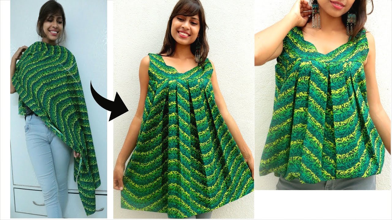 Convert Old SAREE/ DUPATTA into UMBRELLA Top | Diy Umbrella KURTI