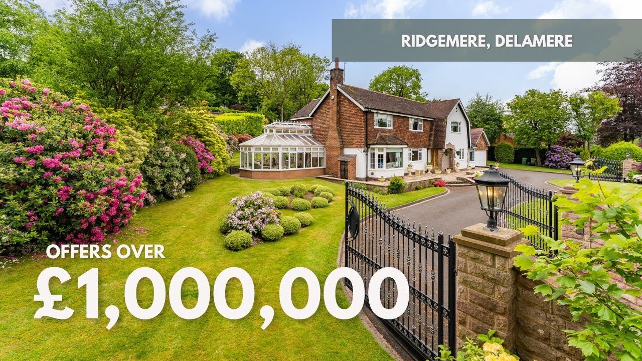 Inspiring Delamere home with pockets of privacy, wrapped in large mature gardens.