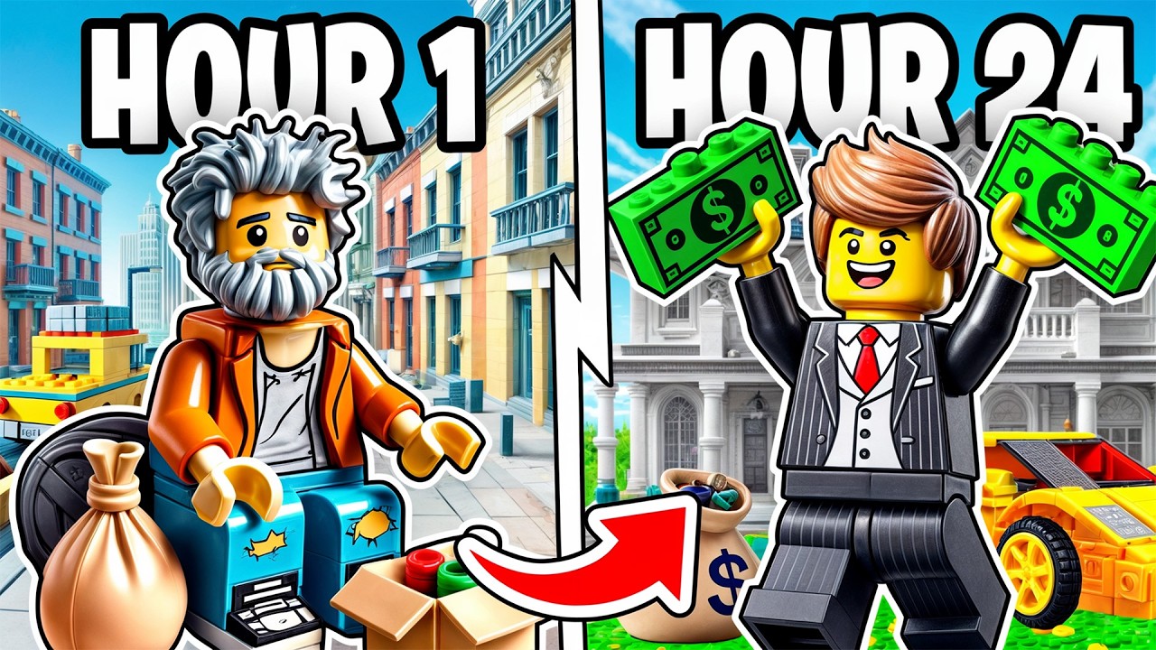Выживание в течение 24 часов в LEGO FORTNITE Brick Life