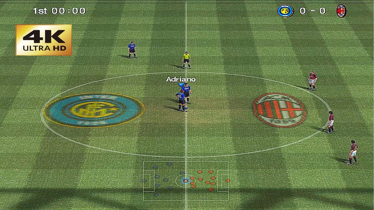 PES 6 - AC Milan vs Inter [Gameplay 4K]