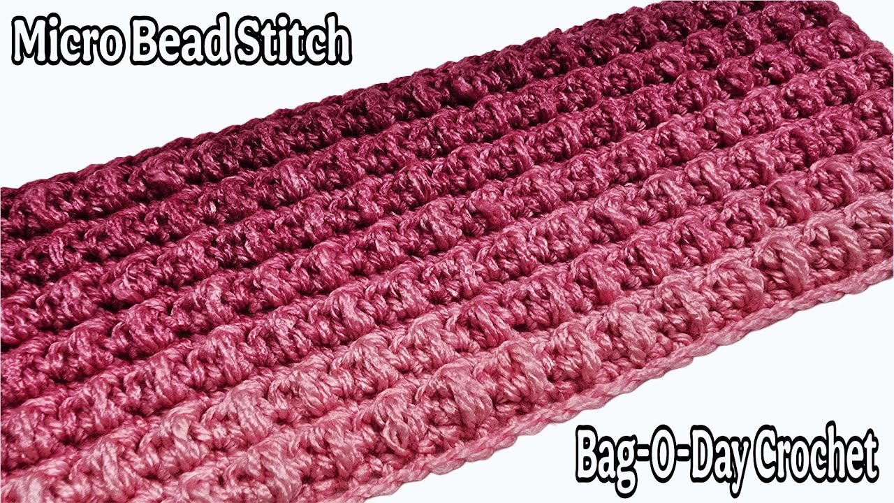Easy Micro Bead Stitch Crochet Tutorial for Beginners: Perfect For Blankets