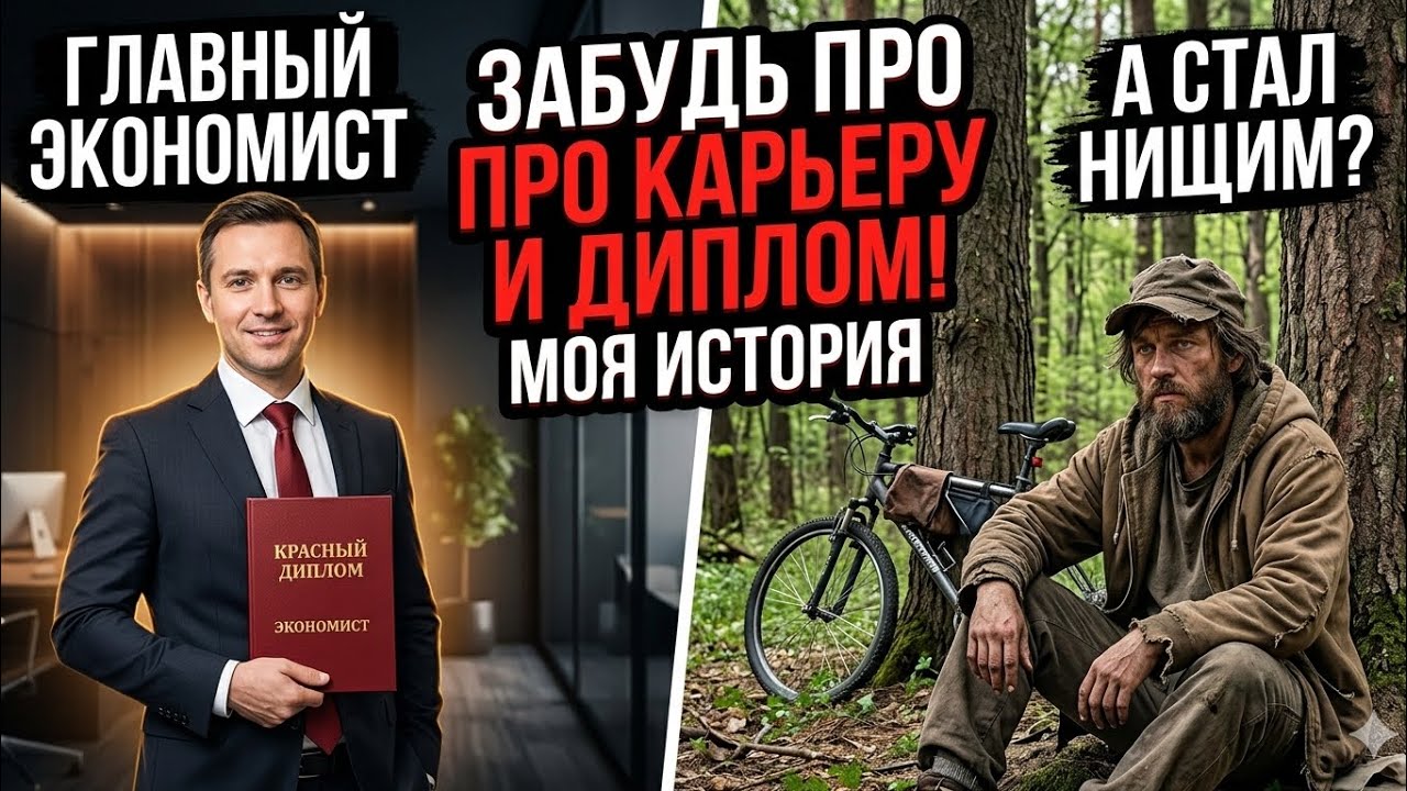 Забудь про карьеру и диплом! Был главным экономистом, а стал нищим. Моя история.