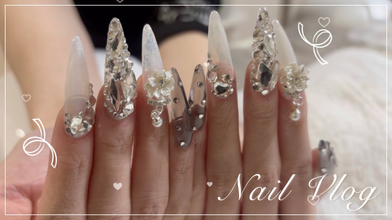 元ネイリストが姪っ子にする成人式ネイル♡まじえぐかわネイル〈Nail vlog〉　