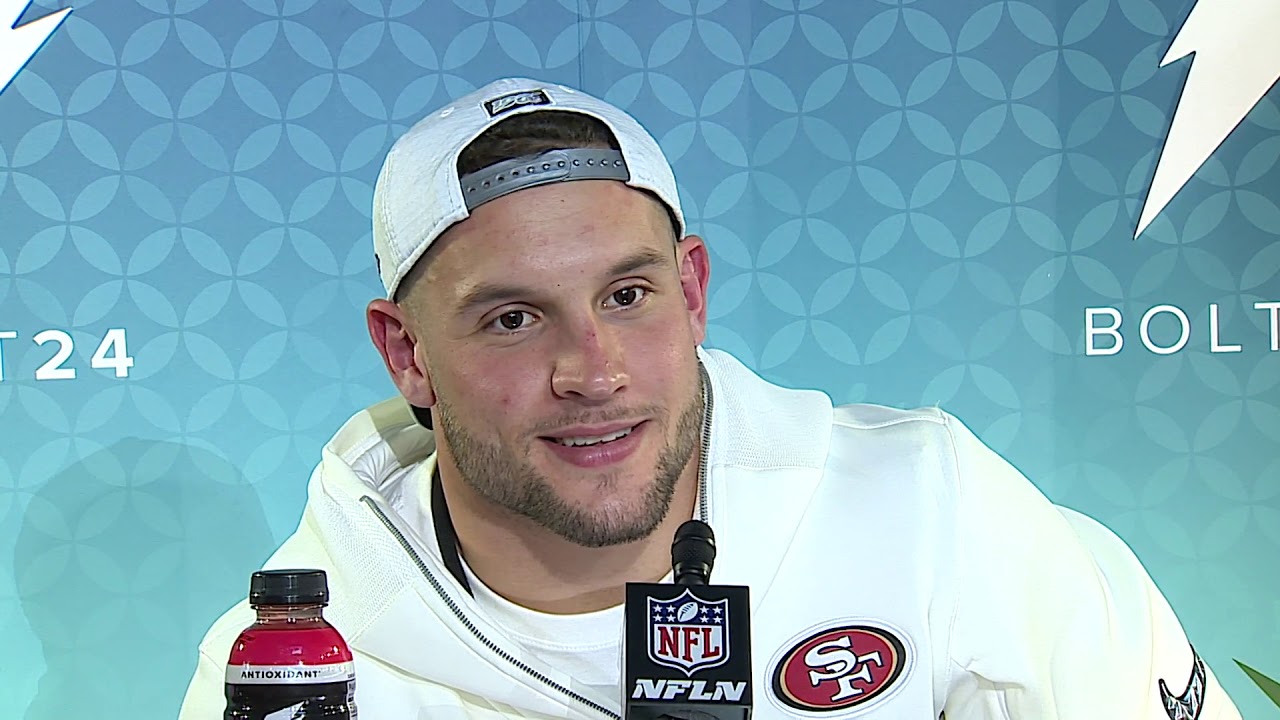 Super Bowl Opening Night Interviews | Nick Bosa