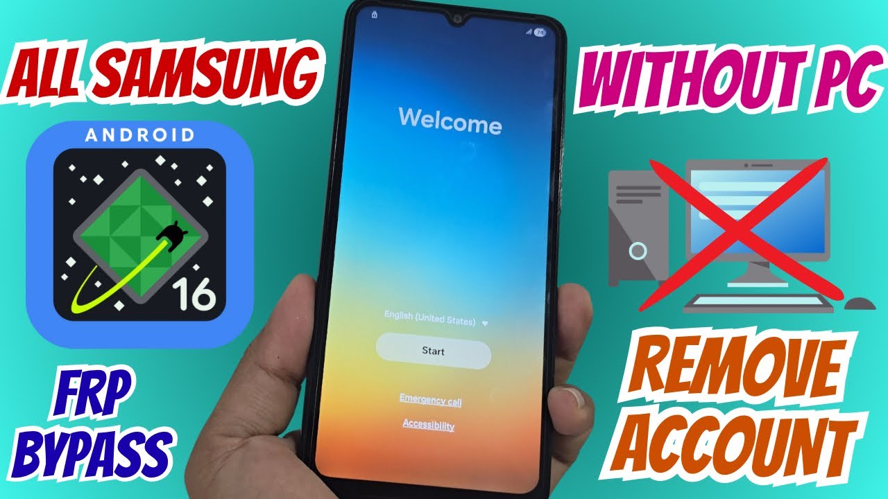 БЕЗ ПК - обход frp Samsung a26, удаление аккаунта Google ANDROID 16 - 15