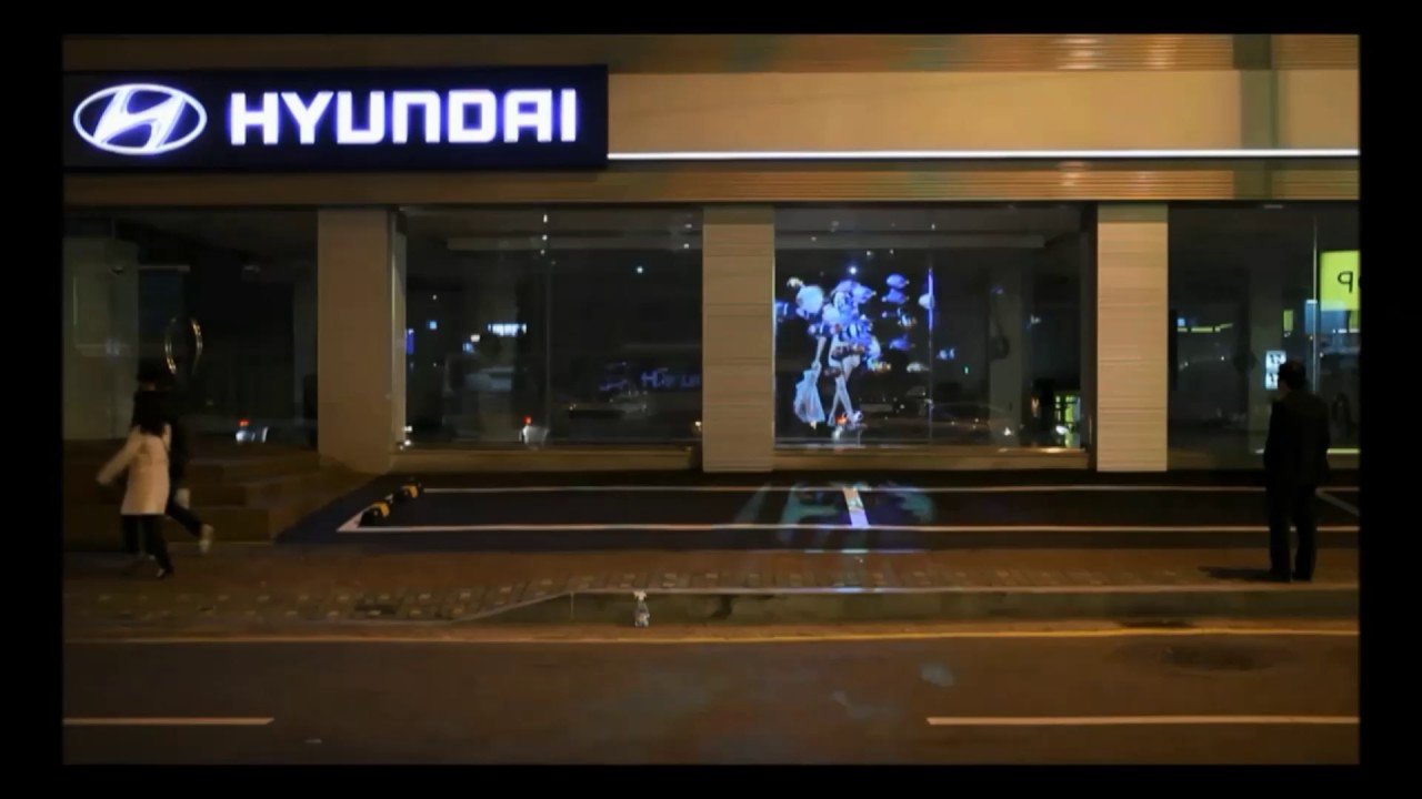 Transparent Holographic Rear Projection Film For Shop Window Advertising
