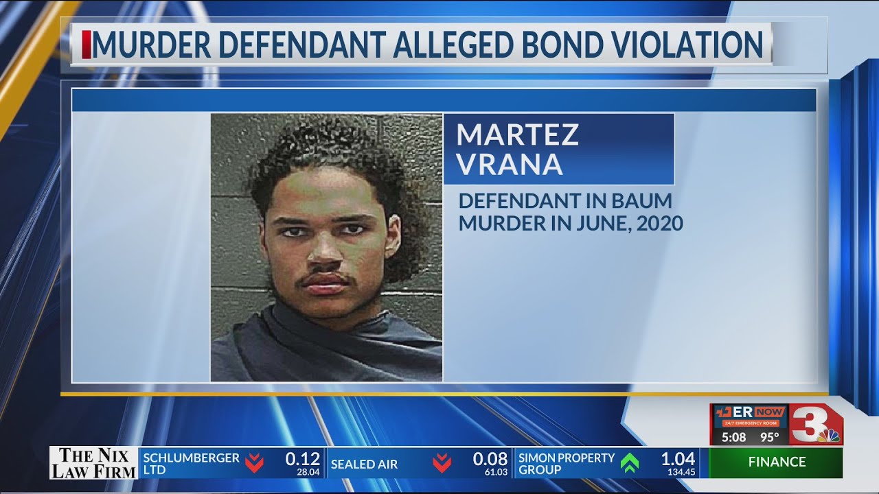 Murder defendant alleged bond violation