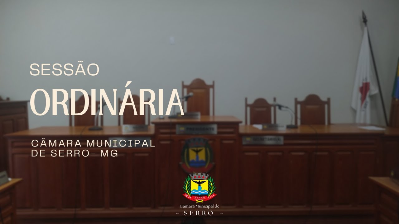 Reunião Ordinária Câmara Municipal de Serro  03 de Dezembro de 2025