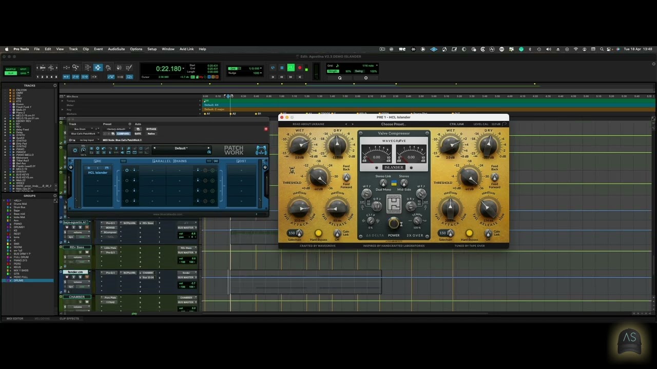 Demo del nuevo Compresor Vari-Mu HCL Islander – Wavegrove x Handcrafted Labs x Tape Over