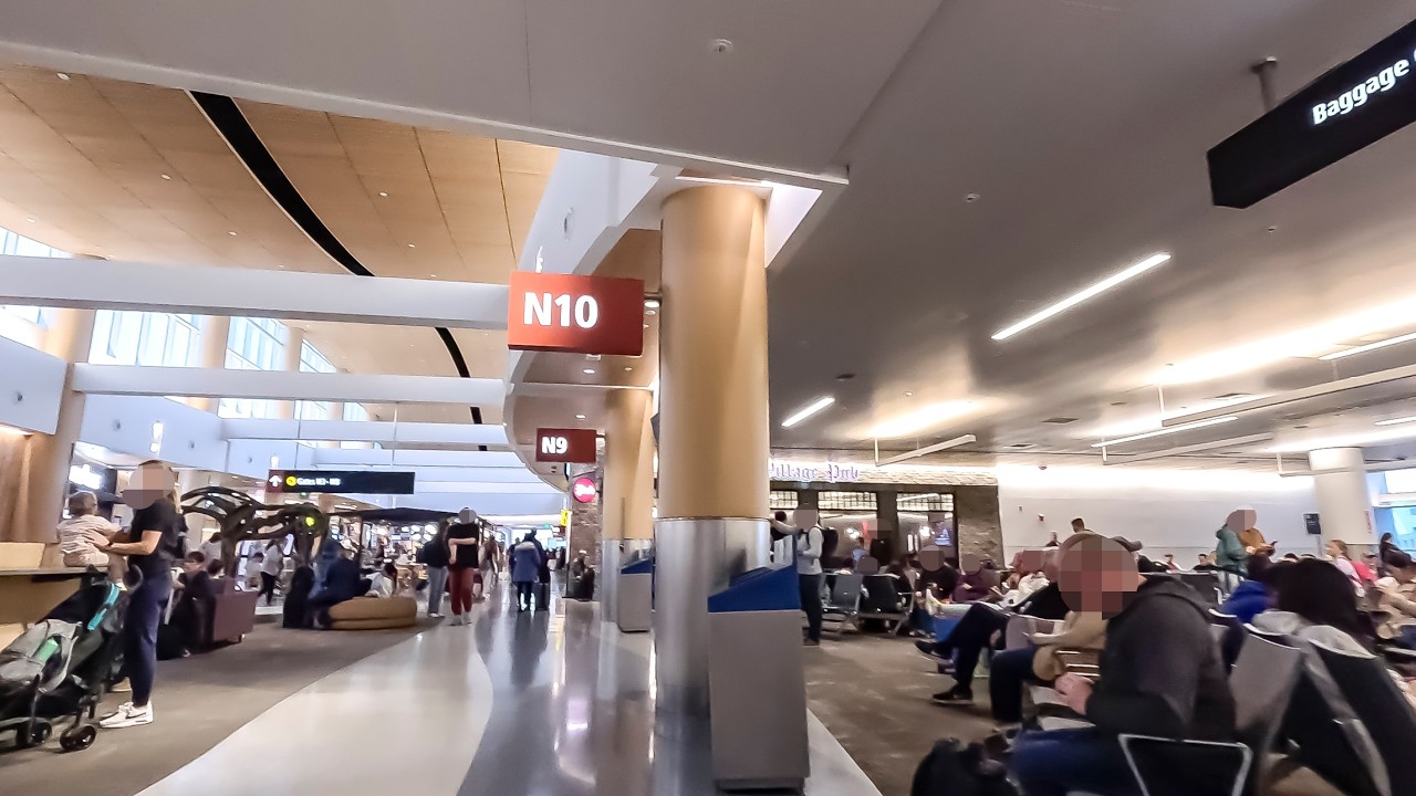SEA Concourse N walk from end to end ASMR / raw sound (November 2025)