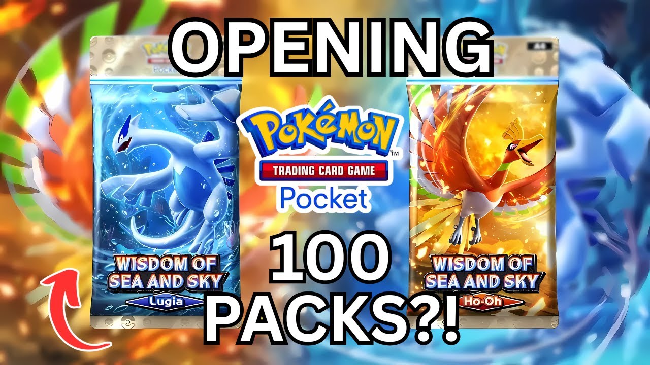 100 Packs of Pokemon TCGPocket- Wisdom of Sea and Sky