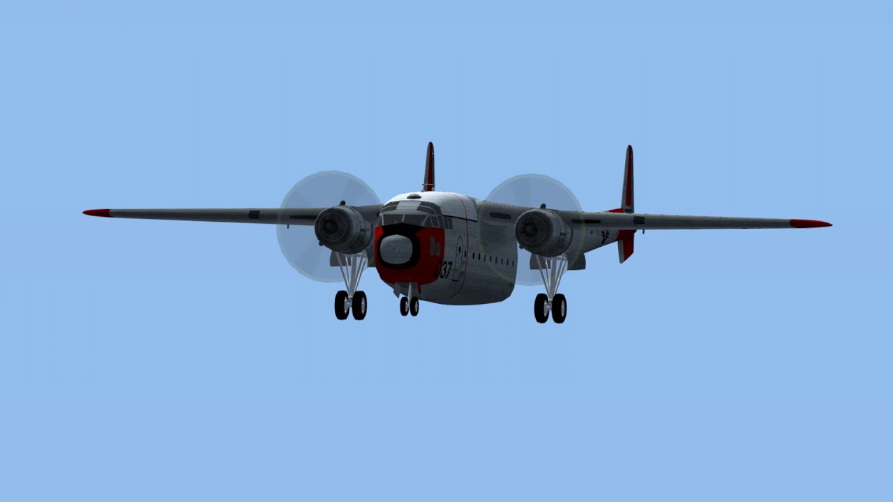 Landing the Fairchild C-119 Flying Boxcar at Selfridge AFB Harrison Township, Michigan in FSX.