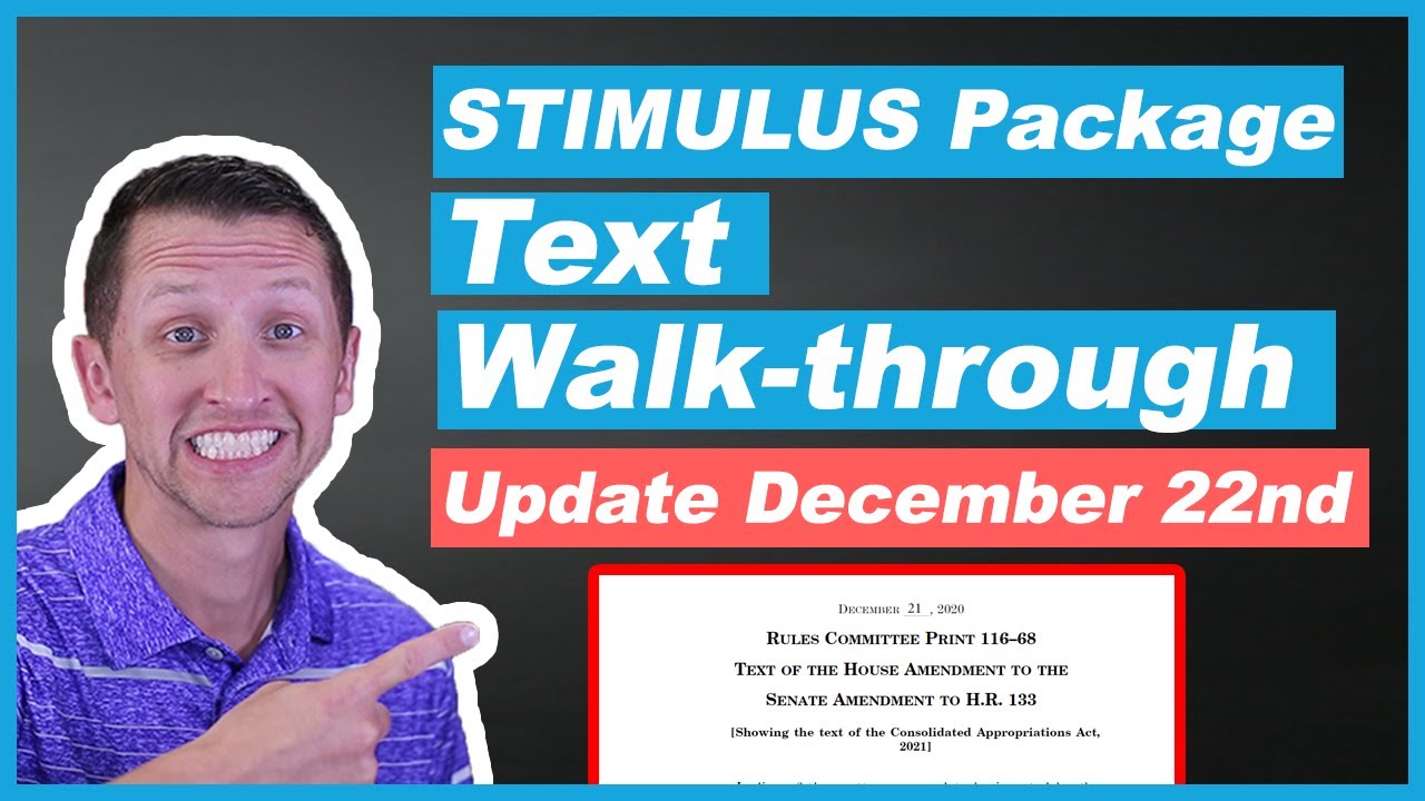 Second Stimulus Check and Stimulus Package Update December 22nd 2020