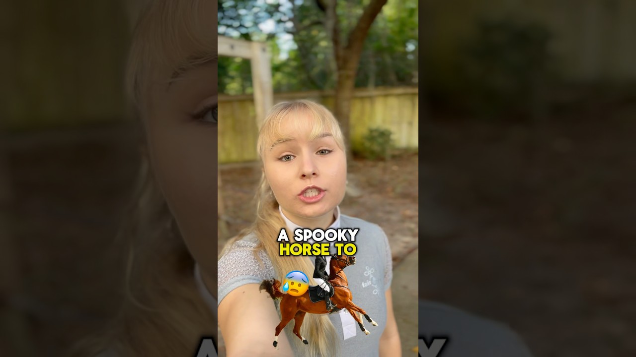 Train A SPOOKY Horse To Relax When Riding😱 #equestriantips #spookyhorse #horsegirl #horsetips