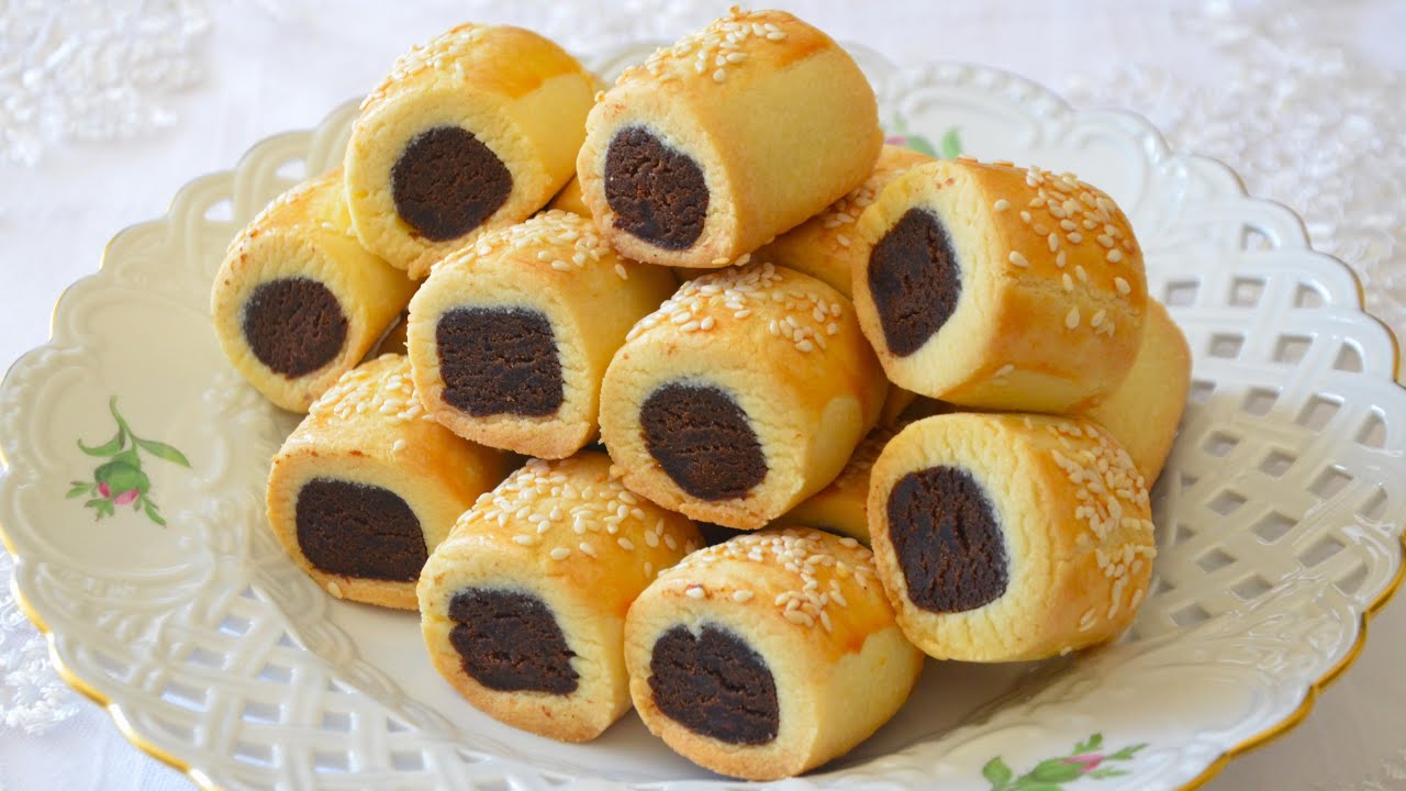 One bite cake || Only 4 kinds of ingredients ！No additives！豆沙一口酥 || 香甜酥脆，一口就愛上了