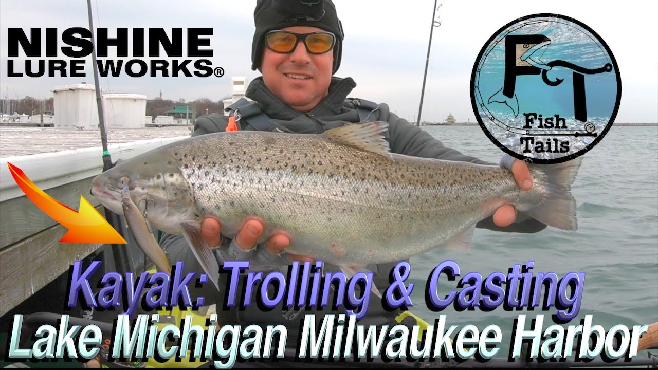 Success Fishing Milwaukee Marina & Harbor - Lake Michigan brown trout & salmon (Trolling & Casting)